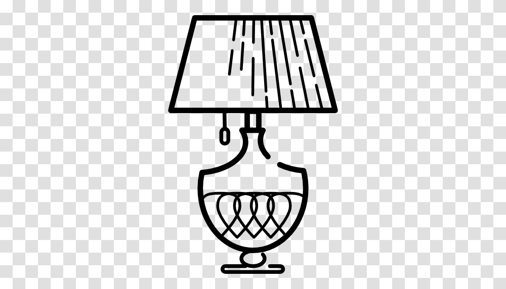 Furniture And Household Storage Furniture Bedroom Closet Icon, Table Lamp, Lampshade Transparent Png