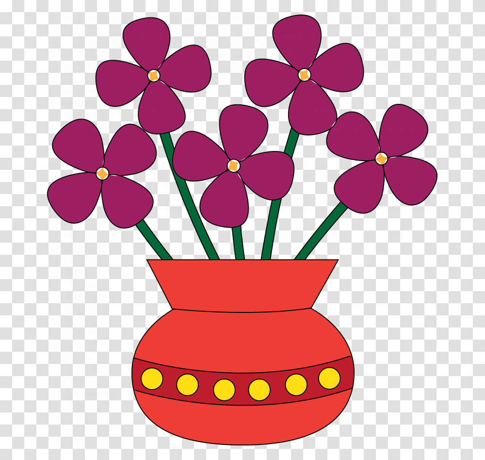 Furniture Attractive Flower Vases Clipart 1 Images Flower In The Vase Clipart, Purple, Plant, Blossom Transparent Png