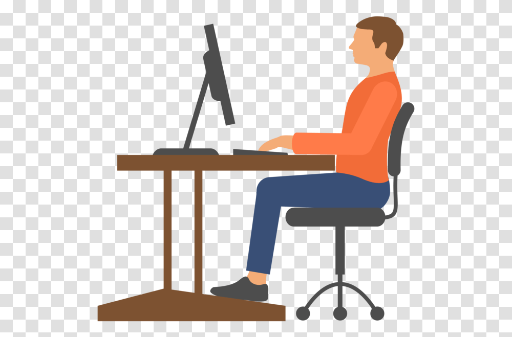 Furniture Clipart Computer Table Computer Desk Clipart, Sitting, Person, Standing, Musician Transparent Png