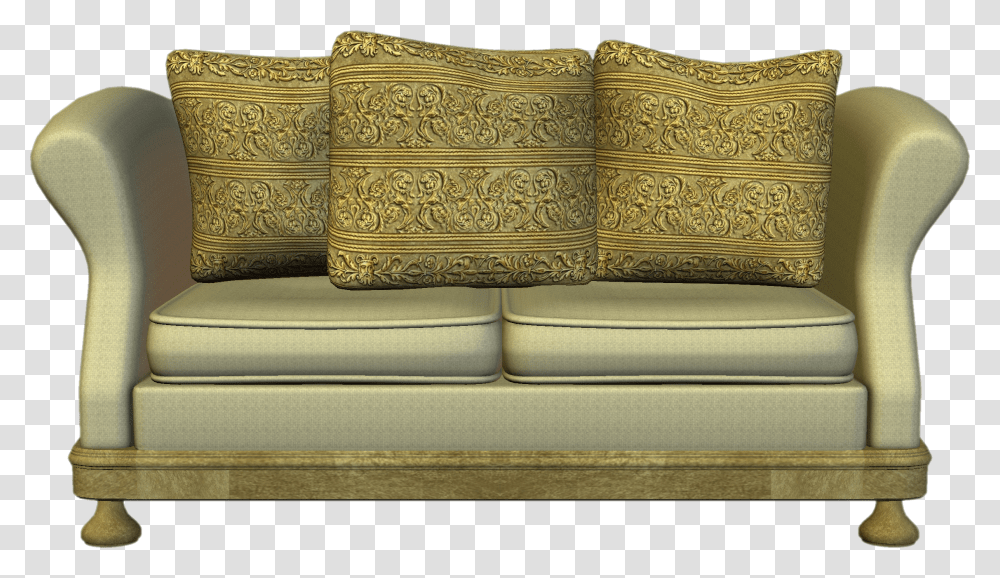 Furniture, Couch, Cushion, Pillow Transparent Png