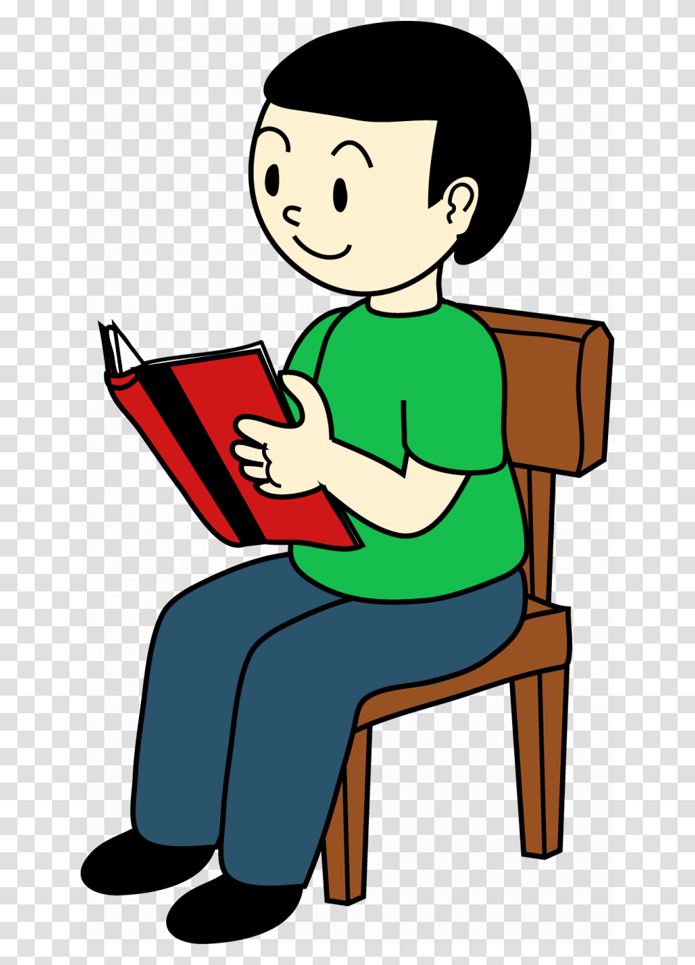Furniture Kids Reading Chair Creative Boy Sitting On Chair Transparent Png