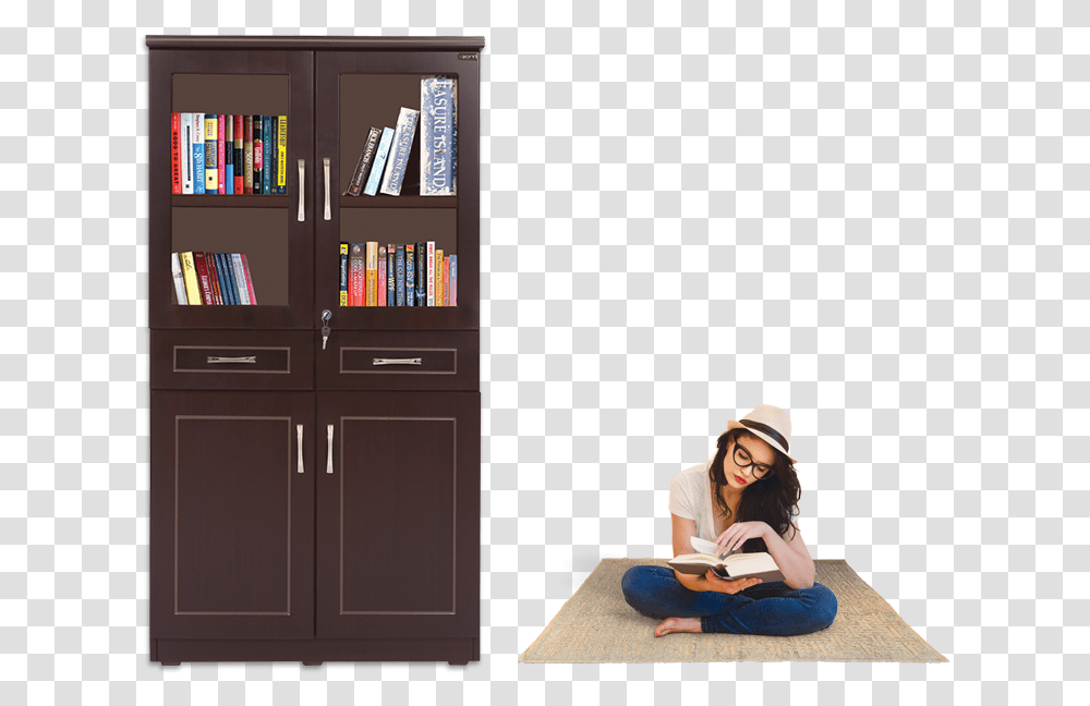 Furniture Manufacturers In India Small Study Table With Book Self, Person, Human, Bookcase, Cabinet Transparent Png