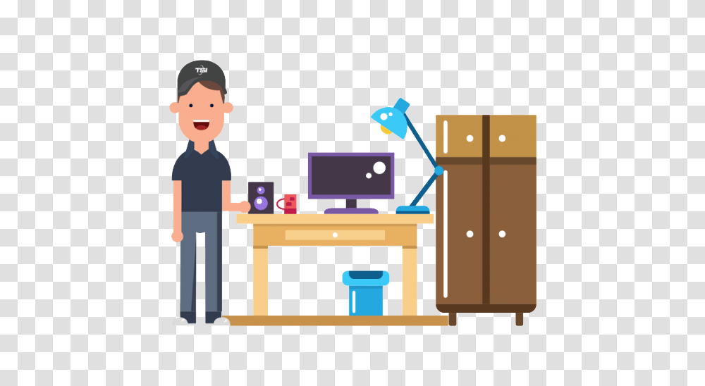 Furniture Moving Company, Table, Desk, Computer, Electronics Transparent Png