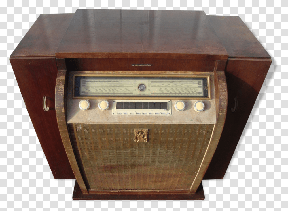 Furniture Old Radio Tsf Wooden Brand Voice Of His Master Plywood, Mailbox, Letterbox Transparent Png