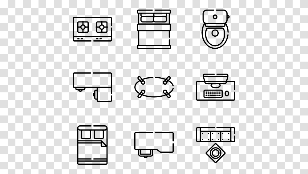 Furniture Top View Web Hosting Icons, Gray, World Of Warcraft Transparent Png