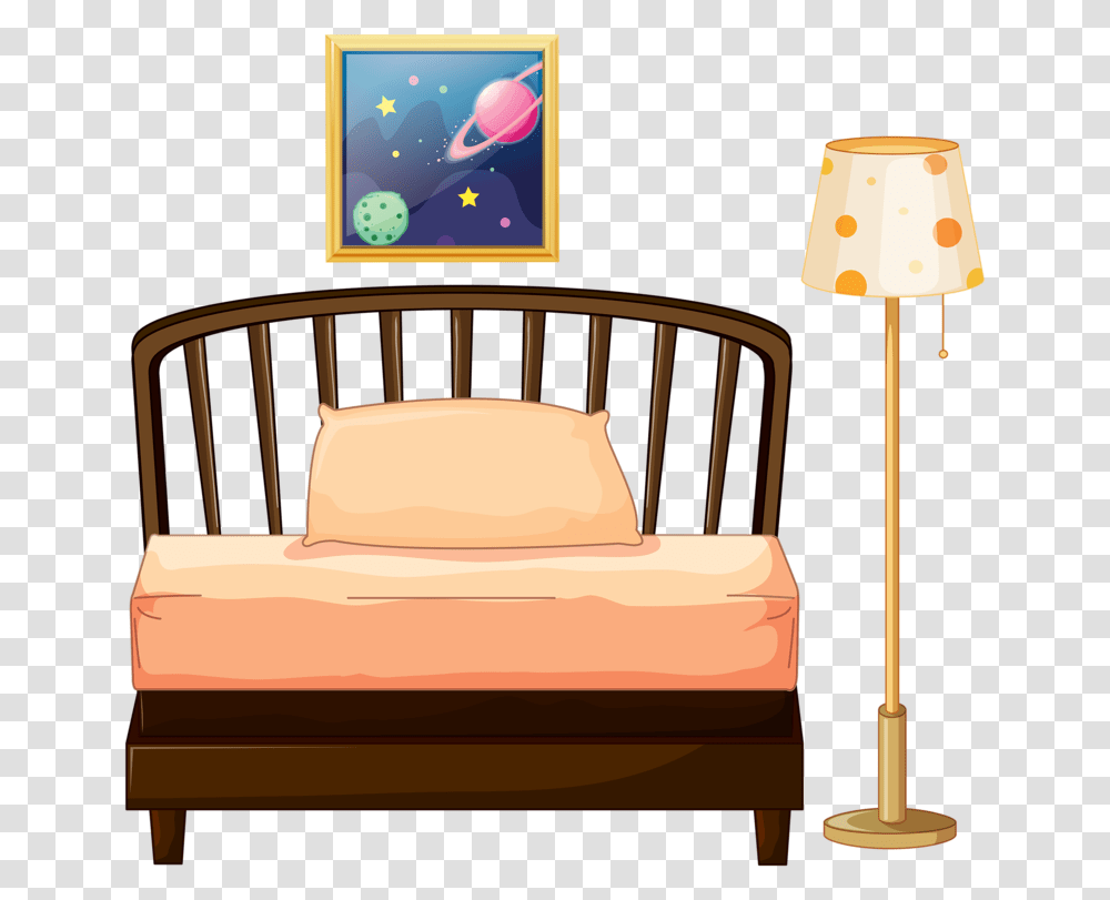 Furnitures Made Of Wood, Bed, Lamp, Crib, Table Lamp Transparent Png