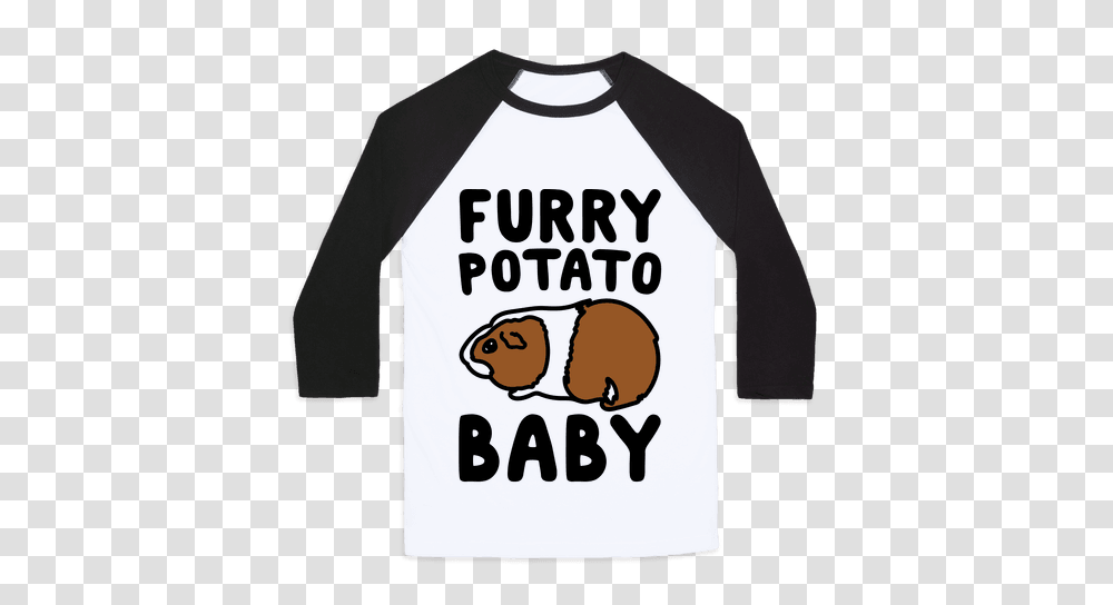 Furry Potato Baby Guinea Pig Parody Baseball Tee Lookhuman, Sleeve, Apparel, Long Sleeve Transparent Png