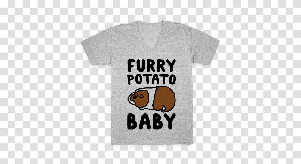 Furry Potato Baby Guinea Pig Parody V Neck Tee Lookhuman, Apparel, T-Shirt Transparent Png