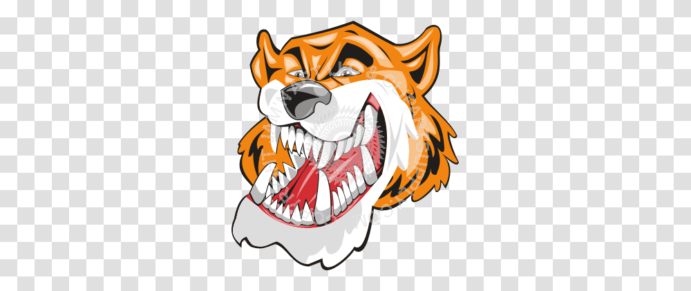 Furry Tiger Head With Teeth, Mouth, Lip, Crowd, Performer Transparent Png