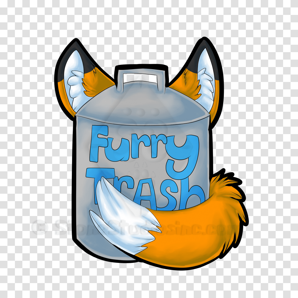 Furry Trash Sticker Design, Label, Diaper, Bottle Transparent Png