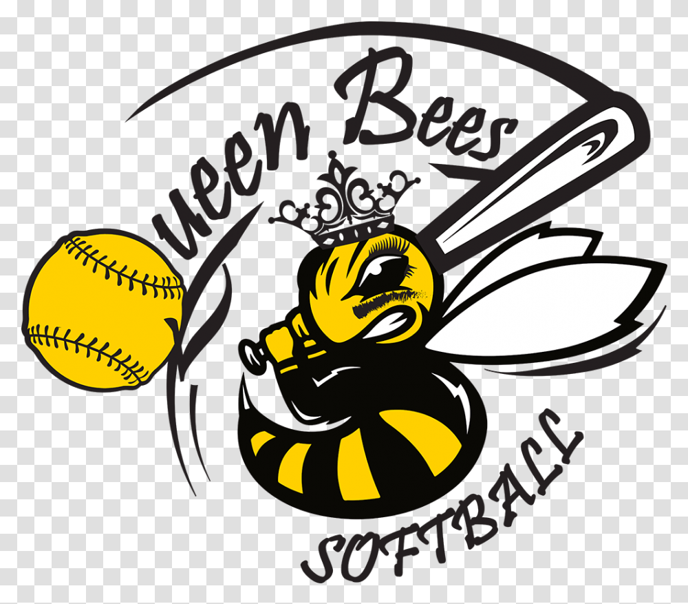 Fury Softball Logo Queen Bee Team Logo, Symbol, Text, Trademark, Baseball Transparent Png