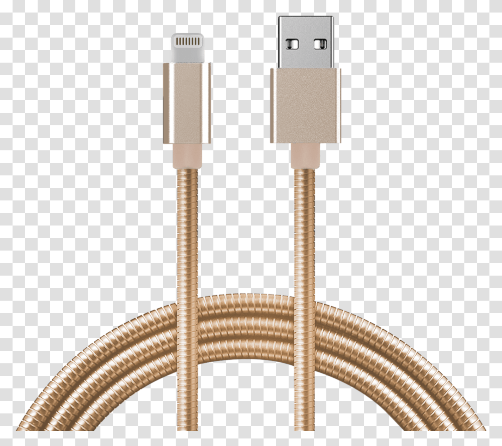 Fuse Metal Mfi Lightning Cable Gold Usb Cable Metal, Shower Faucet Transparent Png