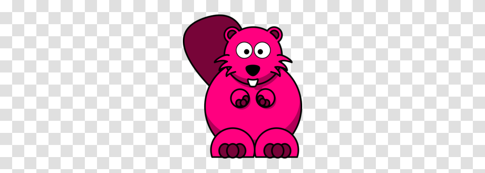 Fushia Beaver Cartoon Clip Art, Toy, Applique, Poster, Advertisement Transparent Png