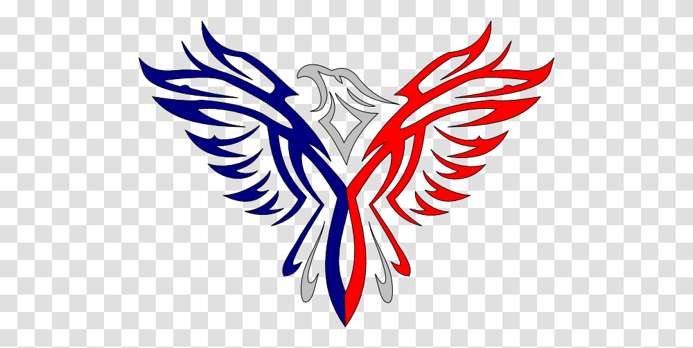 Fusion Eagle Red And Blue Clip Art, Emblem, Logo, Trademark Transparent Png