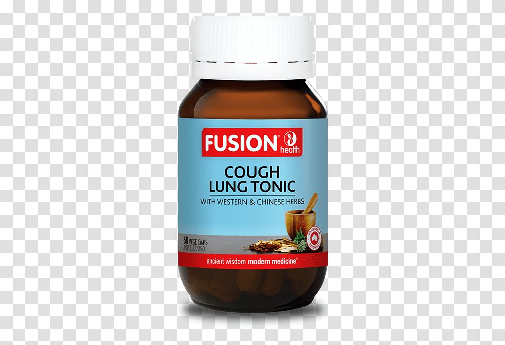 Fusion Health Products Cough Lung Tonic Supplements Fusion Cough Lung Tonic, Label, Food, Beverage Transparent Png