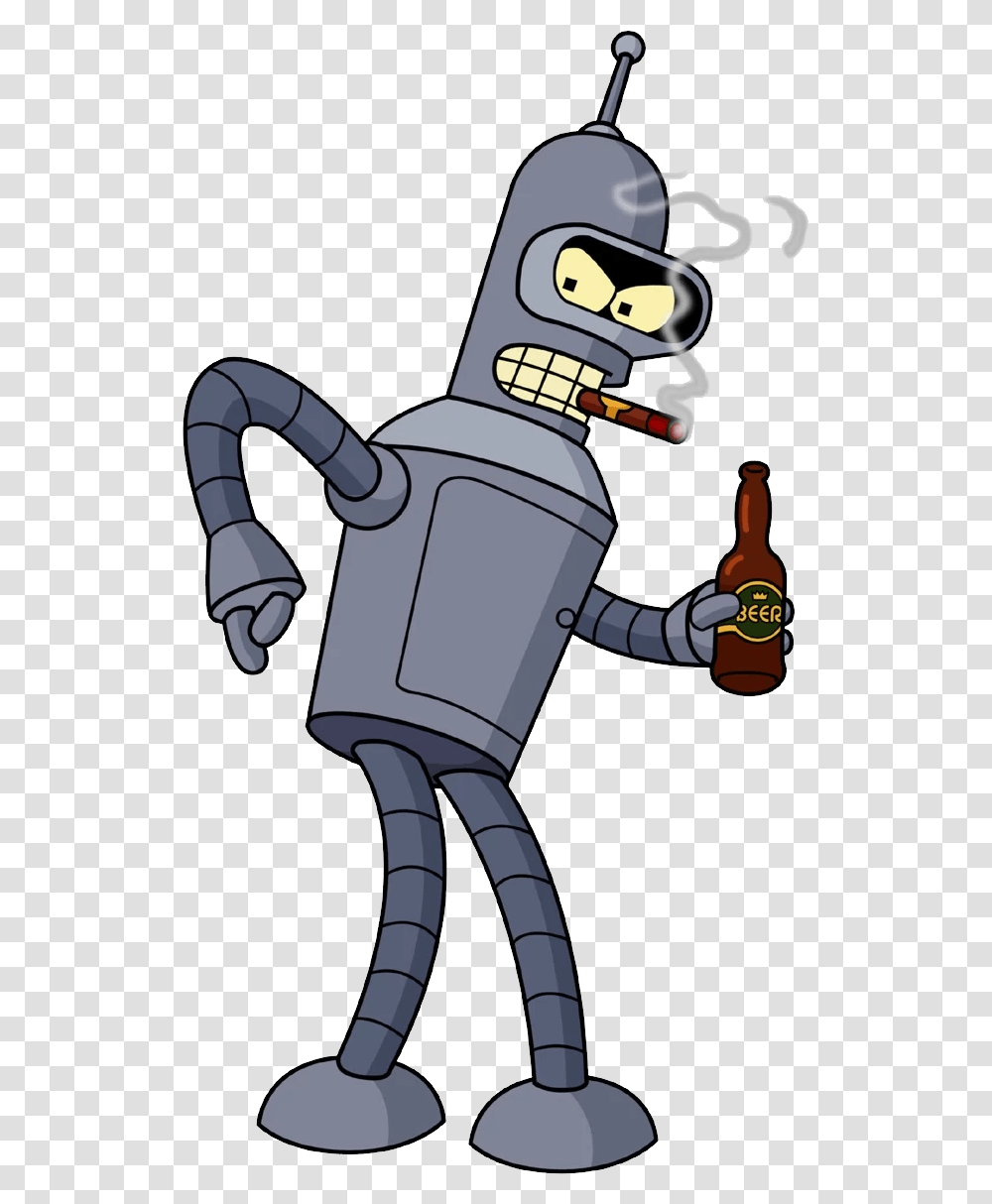 Futurama Bender Image, Bottle, Alcohol, Beverage, Drink Transparent Png
