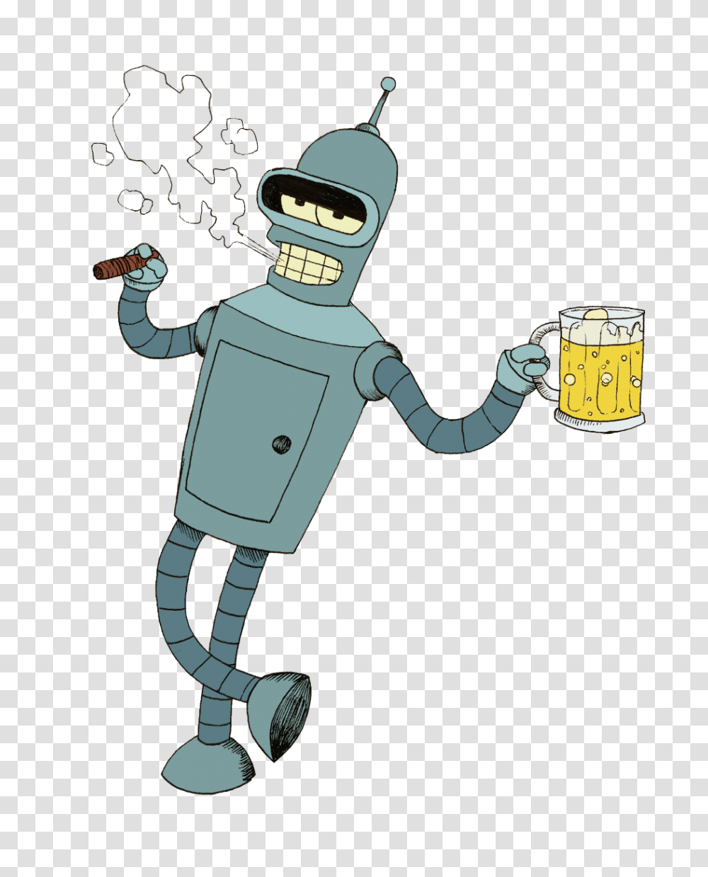 Futurama, Character, Beverage, Drink, Robot Transparent Png