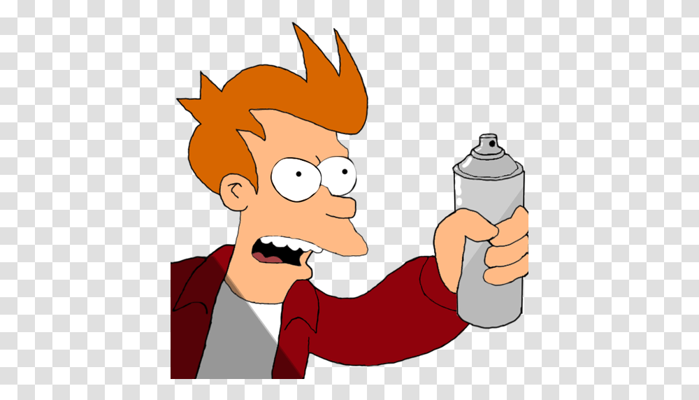 Futurama, Character, Tin, Can, Spray Can Transparent Png