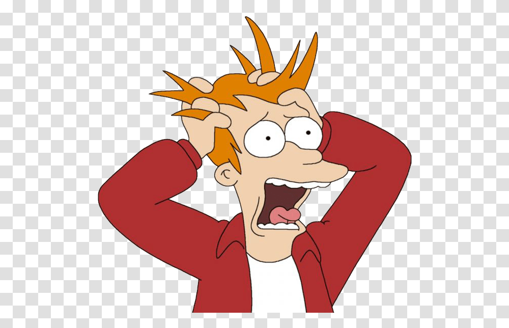 Futurama Fry 2 Stress, Face, Graphics, Art, Comics Transparent Png