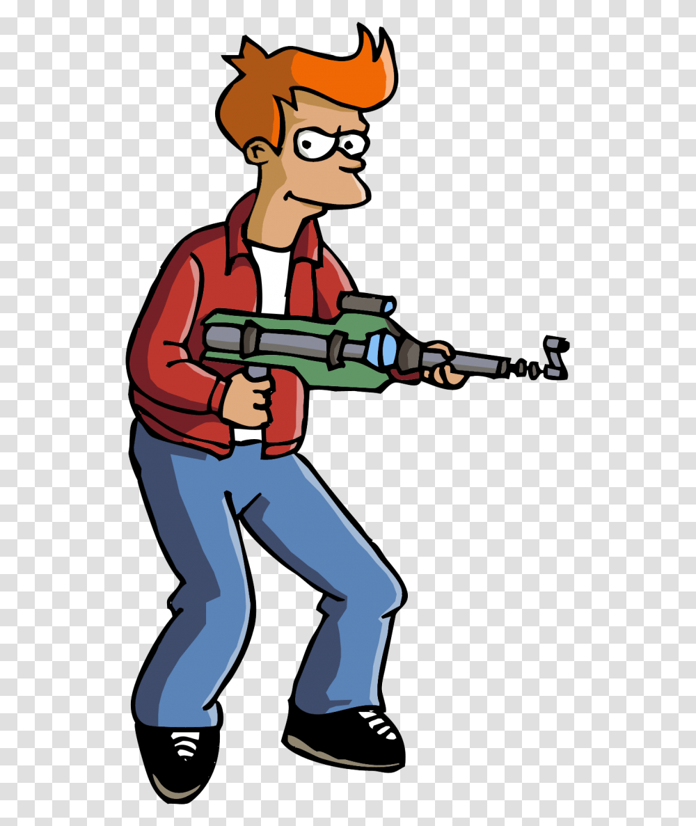 Futurama Fry Gun Image Philip J. Fry, Person, Human, Apparel Transparent Png