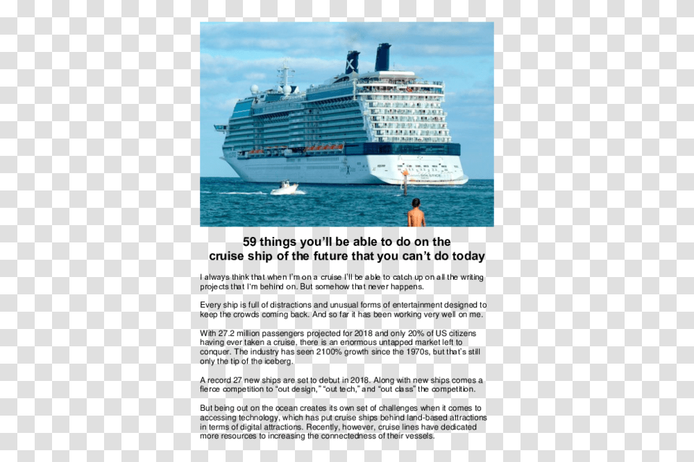 Future Cruise Ship, Boat, Vehicle, Transportation, Person Transparent Png