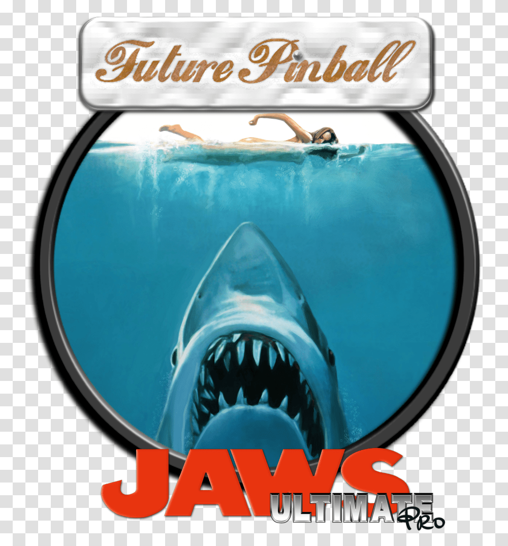 Future Pinball Docklets 35 Game Clear Logos Launchbox Jaws 1975, Sea Life, Animal, Shark, Fish Transparent Png