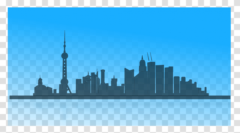 Futuristic Skyline Silhouette Clipart Download Positive And Negative Buildings, Metropolis, City, Urban, Architecture Transparent Png