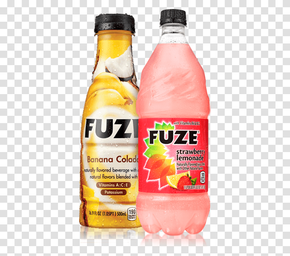 Fuze Drink Pina Colada, Juice, Beverage, Bottle, Soda Transparent Png