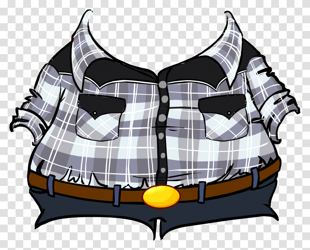 G Billy Plaid Shirt And Jeans Club Penguin Rewritten Wiki, Apparel, Vest, Lifejacket Transparent Png