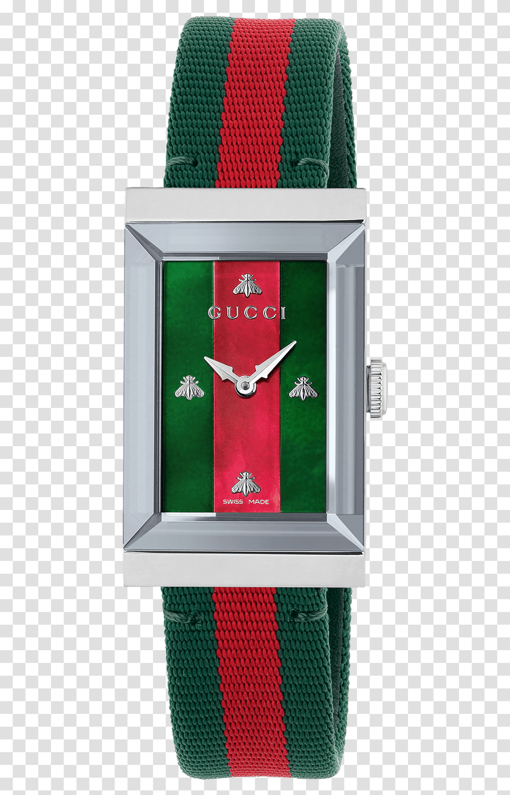 G Frame Gucci Green And Red Watch, Wall Clock, Analog Clock, Door Transparent Png