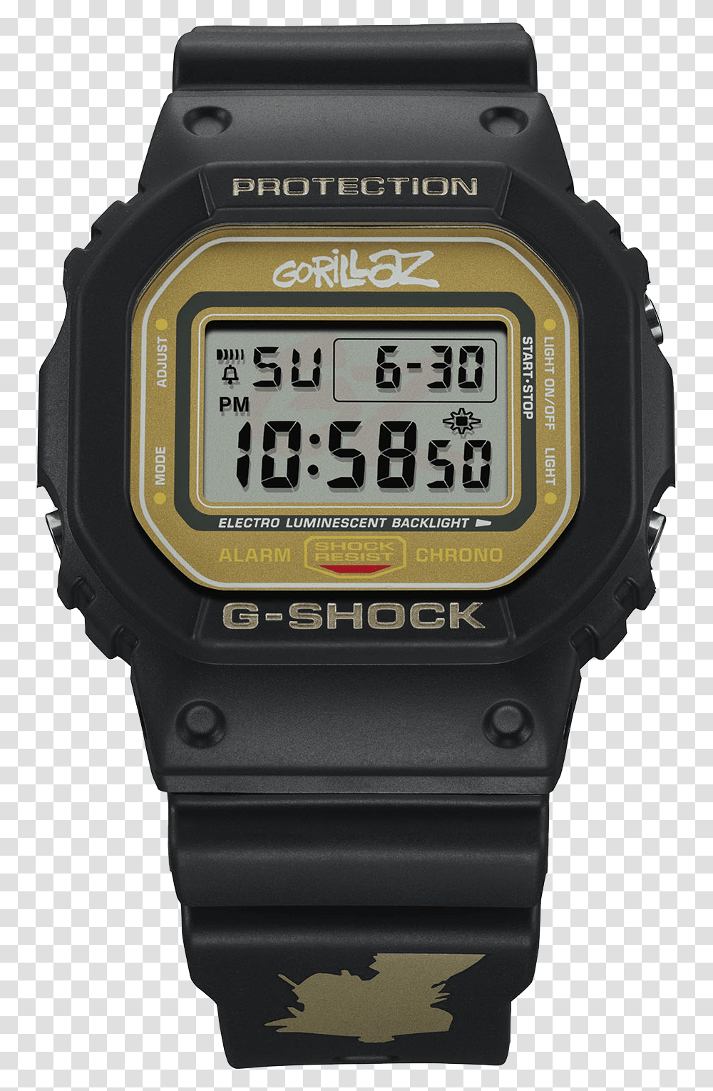 G Shock Dw5600grlz2 1er G Shock Gorillaz, Wristwatch, Digital Watch Transparent Png