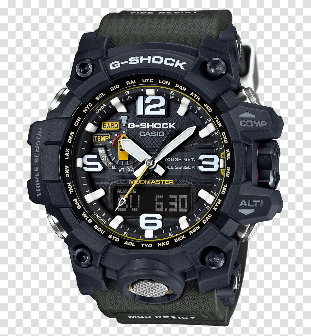 G Shock Gwg1000 1a3 Casio G Shock Mudmaster, Wristwatch, Digital Watch Transparent Png