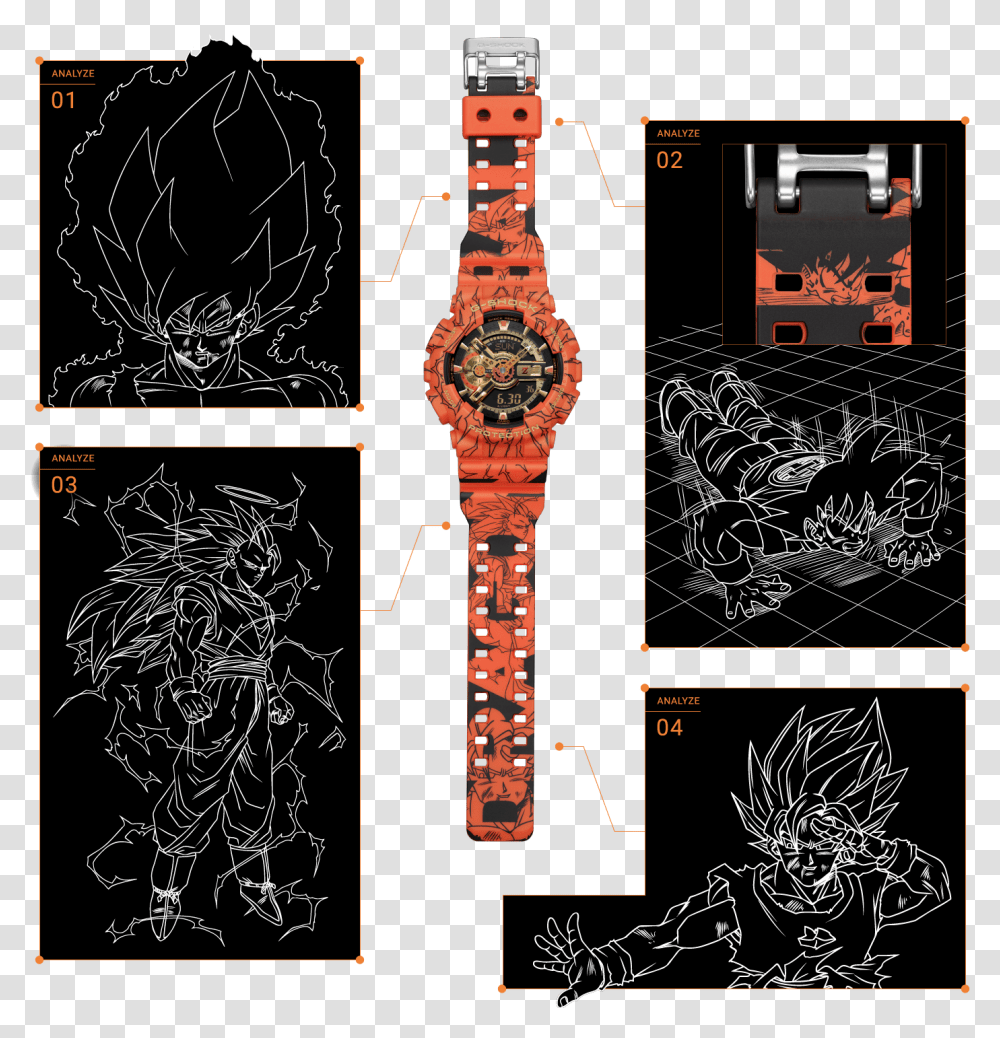G Shock X Dragon Ball Z Set To Release This Summer, Wristwatch, Architecture, Building, Digital Watch Transparent Png