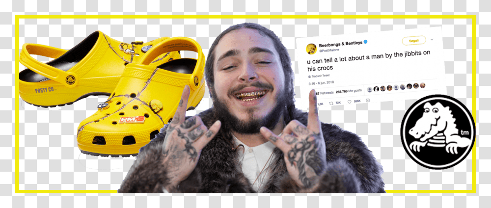 G Wagon Post Malone, Skin, Tattoo, Person, Advertisement Transparent Png