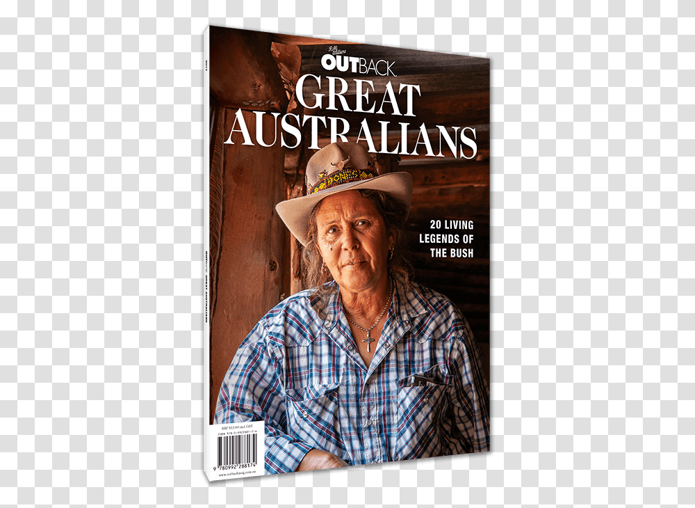 Ga Cover 3d Great Australians 20 Living Legends Of The Bush, Hat, Apparel, Person Transparent Png