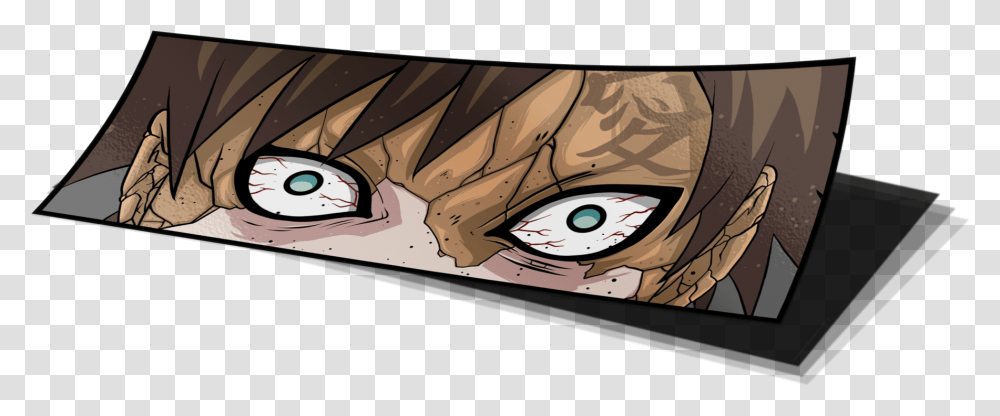 Gaara Eyes Blood Lust Box Slap Cartoon, Clock Tower, Architecture, Building, Book Transparent Png