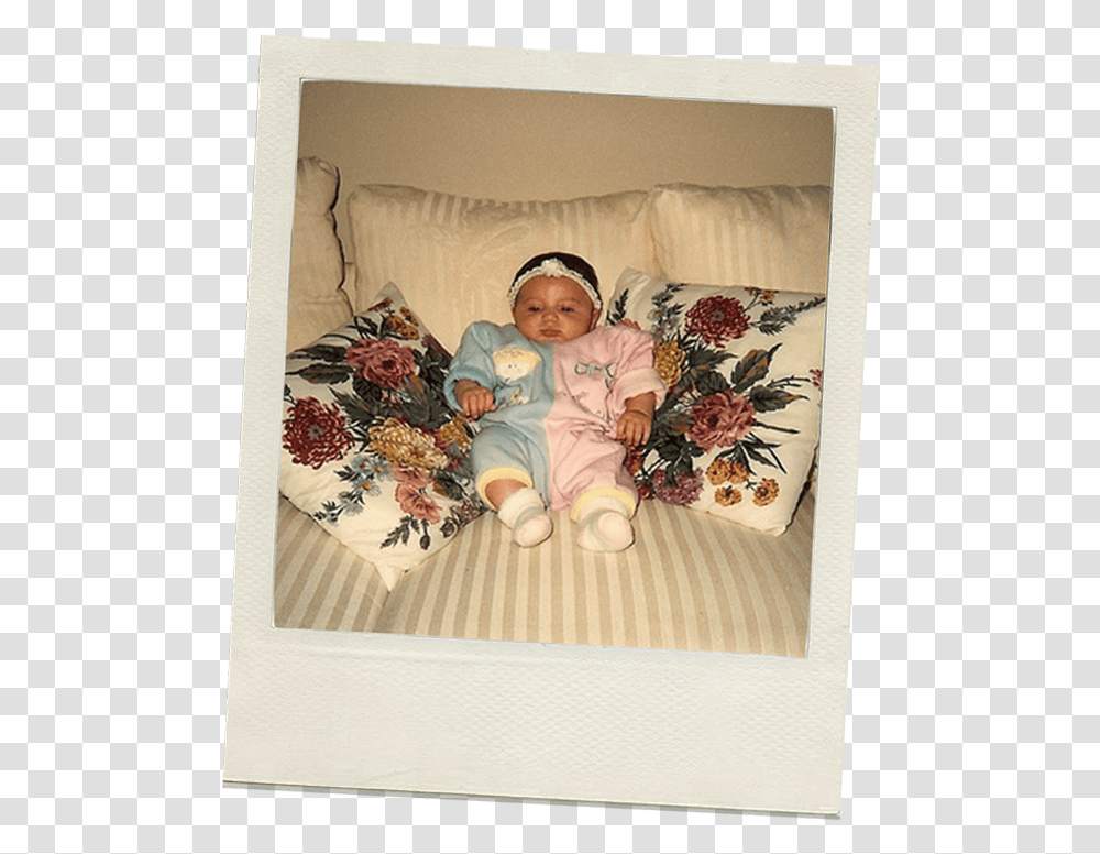 Gabby Baby Polaroid Picture Frame, Furniture, Person, Cushion, Pillow Transparent Png