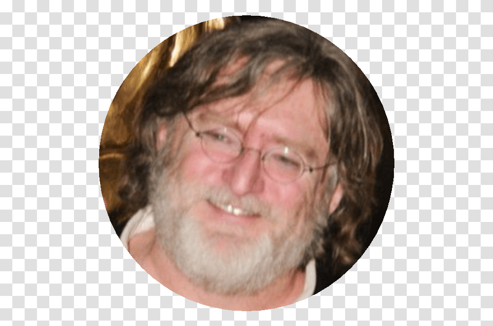 Gabe Newell Hair Design, Face, Person, Human, Glasses Transparent Png