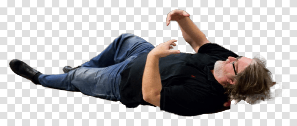 Gabe Newell Laying Down, Person, Finger, Arm, Patient Transparent Png