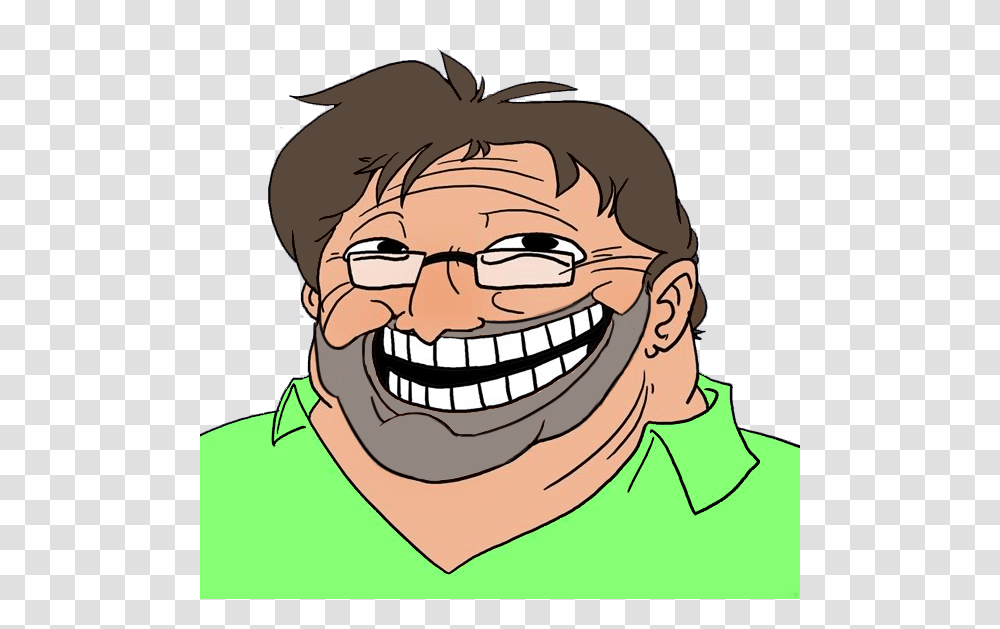 Gaben Beard Troll Face Gabe Newell Know Your Meme, Person, Head, Helmet, Jaw Transparent Png