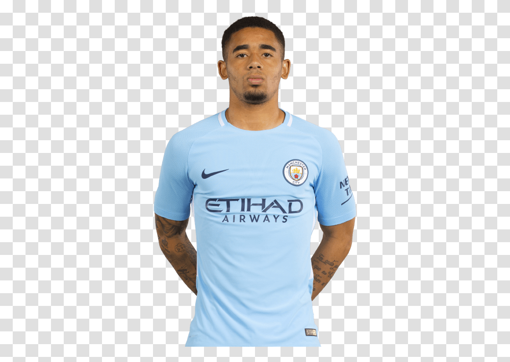 Gabriel Jesus Manchester City 2017 2018, Apparel, Person, Shirt Transparent Png