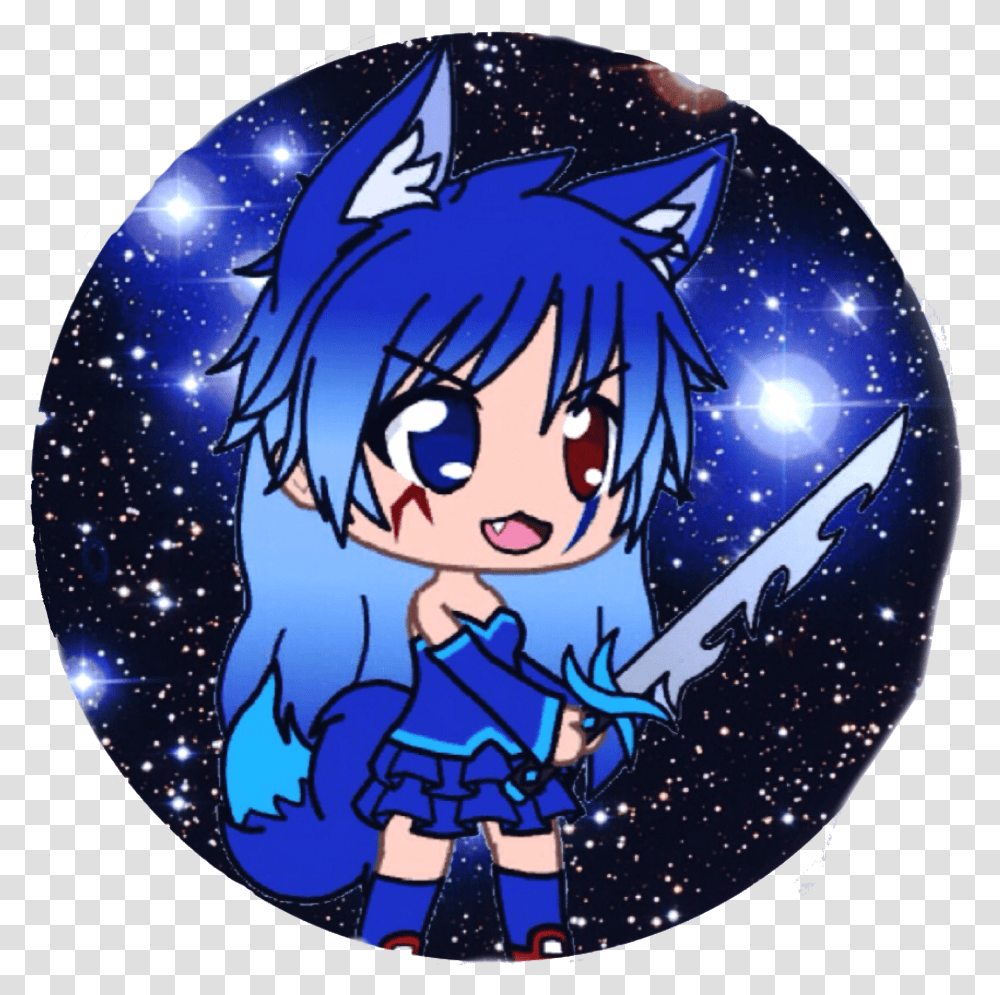Gacha Anime Roblox Blue Wolf Cartoon Anime Girl Hybrid Wolf, Person, Human, Manga, Comics Transparent Png