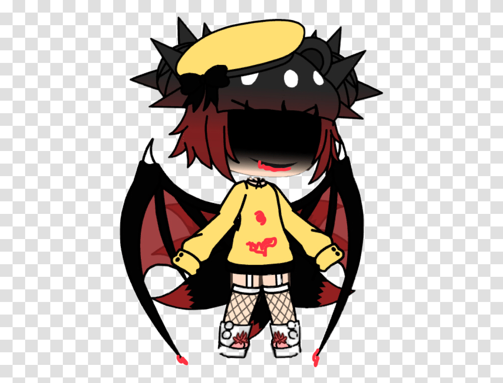 Gacha Evil Blood Freetoedit Mean Girl Gacha Life Characters Person Hand Label Transparent Png Pngset Com
