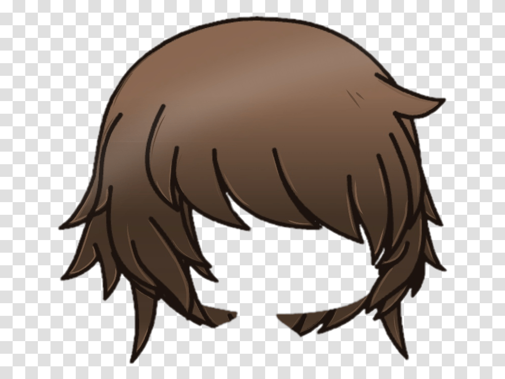 Gacha Hair Gachalife Pigtails Brown Cute Chiesuka Illustration Bird Back Transparent Png Pngset Com