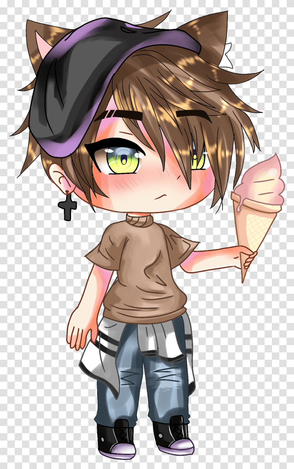 Gachalife Gachaverse Gachacute Gachaedit Gacha Ocs De Gacha Life, Comics, Book, Manga, Helmet Transparent Png