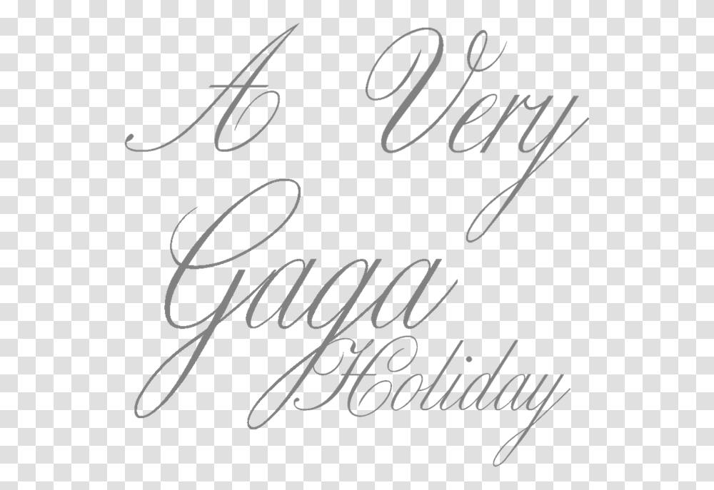 Gaga A Very Gaga Holiday, Bow, Handwriting, Calligraphy Transparent Png