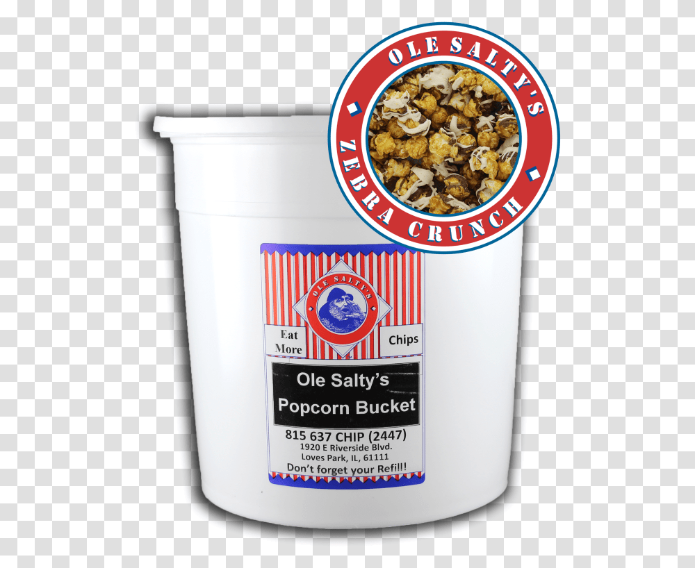 Gal Ole Saltys Zebra Crunch Popcorn Bucket Corn Flakes, Food Transparent Png