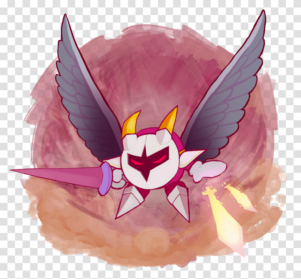 Galacta Knight Kirby Character Meta Video Mythical Creature, Pattern, Flower, Plant, Floral Design Transparent Png