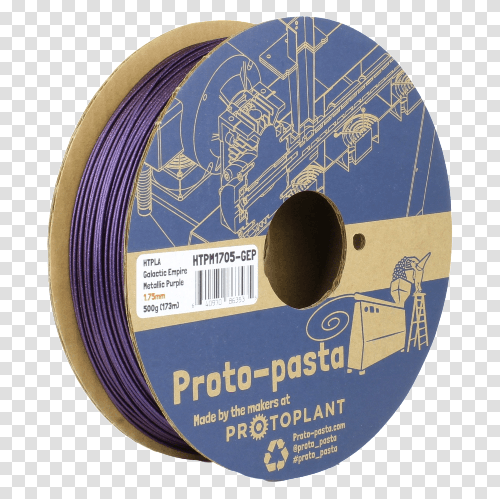 Galactic Empire Metallic Purple Htpla Metallic Purple Tpu Filament, Wire, Reel Transparent Png