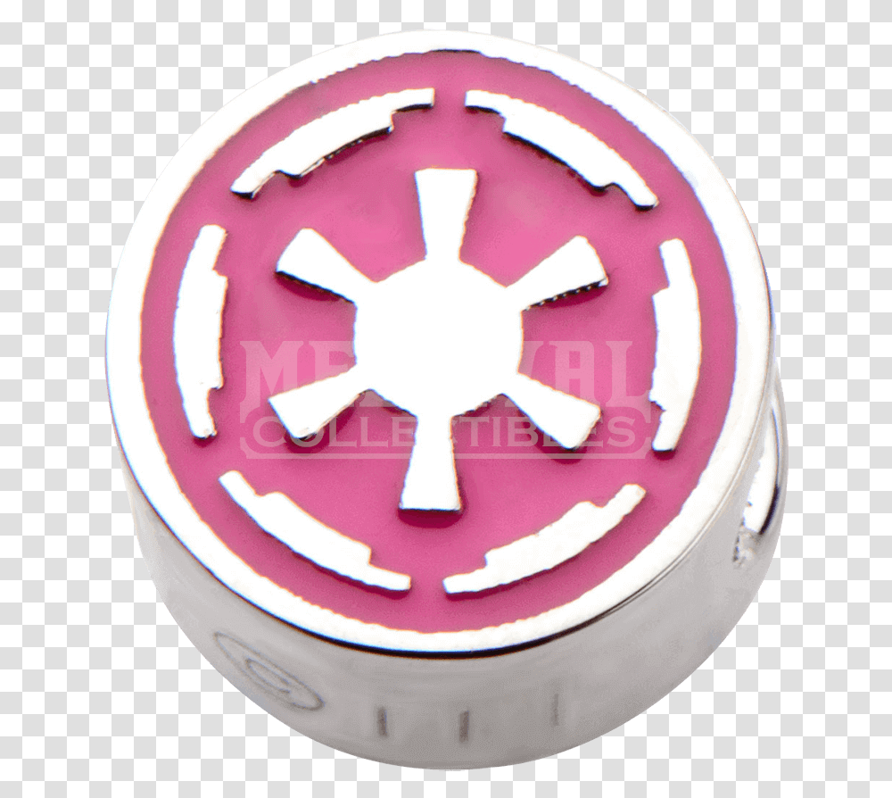 Galactic Empire Pink Symbol Slide Charm Star Wars Imperial Sticker, Birthday Cake, Dessert, Food, Ashtray Transparent Png